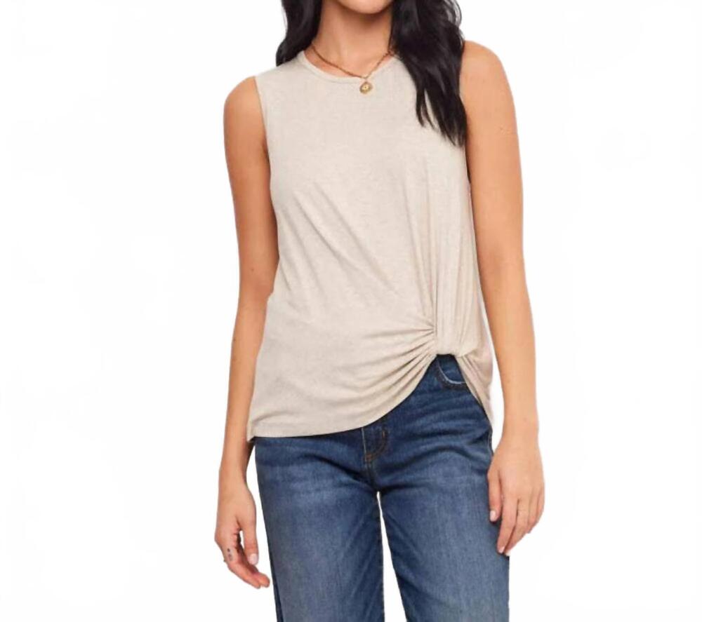 NEW KAREN KANE sleeveless pick-up top in oatmeal